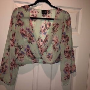 Cover up or cropped shirt